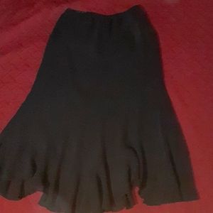 Black chiffon maxi skirt